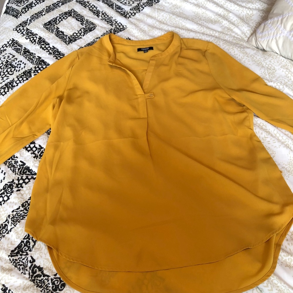 Mustard yellow blouse